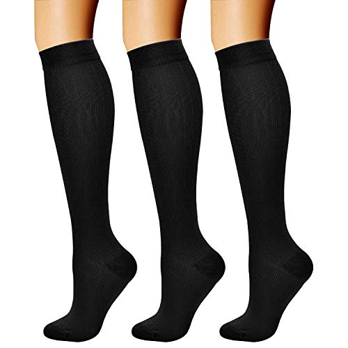 CHARMKING Compression Socks for Women & Men Circulation (3 Pairs) 15-20 mmHg is Best Athletic for Running, Flight Travel, Support, Cycling, Pregnant – Boost Performance