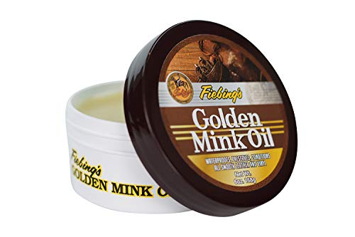 Fiebing's Golden Mink Oil Paste, 6 oz. - Soften, Preserves and Waterproofs Leather and Vinyl