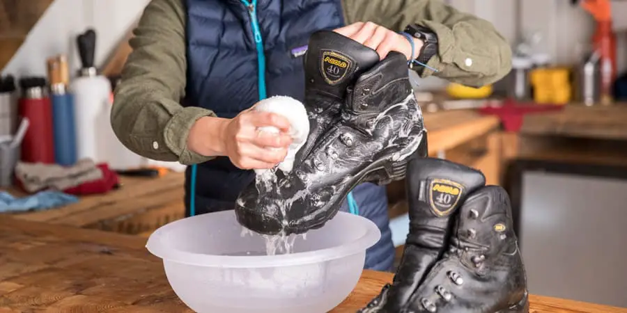 best way to wash work boots