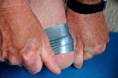 duct tape at the back of your heels