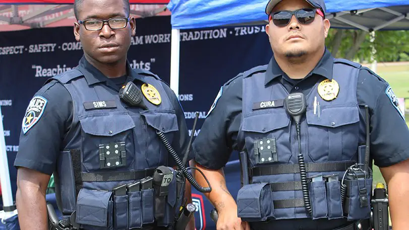 Blue safety vests