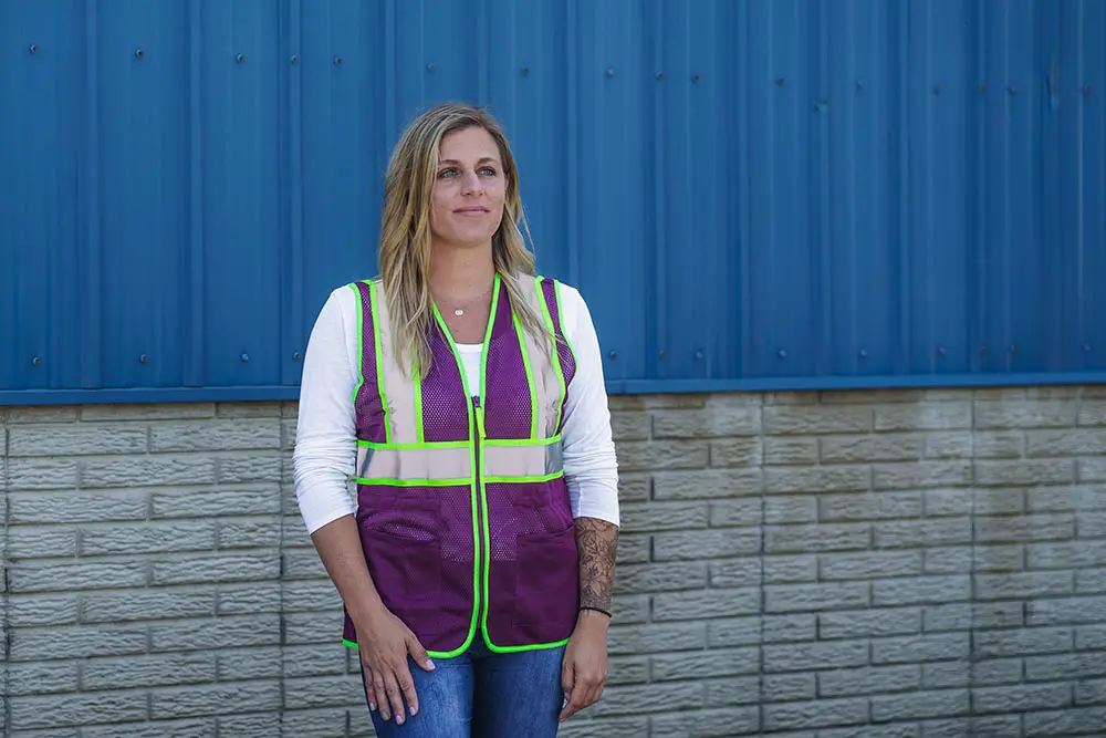 Purple safety vests