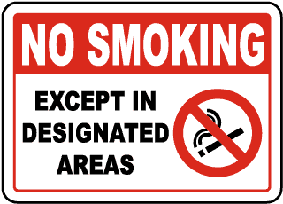smoking only in designated places