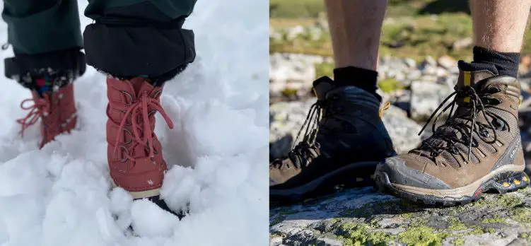 Snow vs Hiking Boots