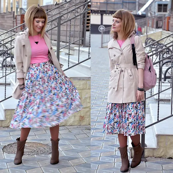 Midi Skirt Cowboy Boot