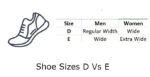 Shoe Sizes D Vs E