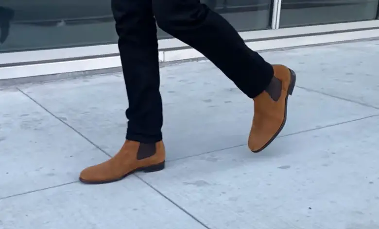my tawny chelsea suede boots