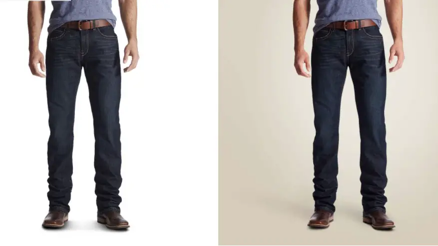 Considere jeans de pierna recta