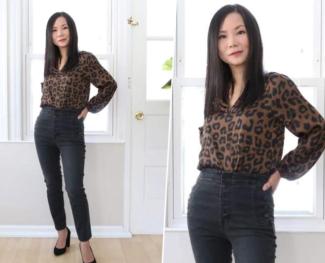 How to style high-rise jeans for a petite body type