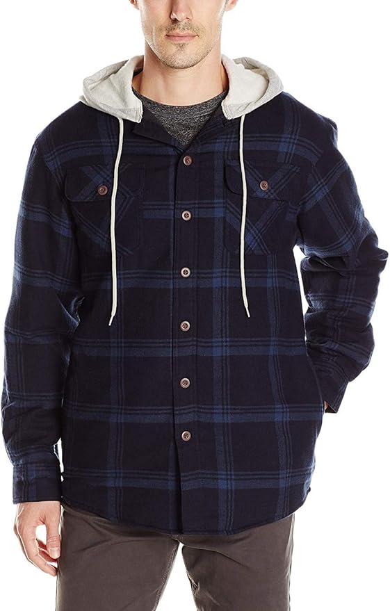 Wrangler Authentics Men's Long Sleeve Quilted Lined Flannel Shirt